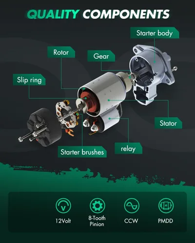 Miniatura 5 de SCITOO Arrancadores Nuevo Compatible para Motores Mariner – Marine Outboard 135CXL 135ELPTO 135EXLPTO 135L 135XL 150 Magnum EFI 150 Magnum II 150