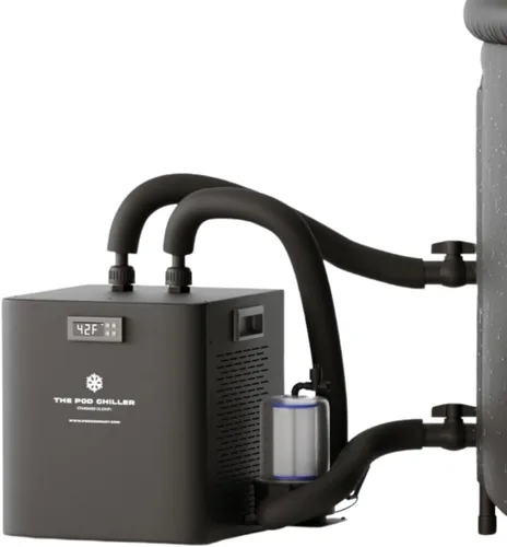 Miniatura 14 de The Pod Company Bañera de hielo estándar, bañera de inmersión fría de 84 galones con tapa de cubierta, bañera inflable portátil para adultos