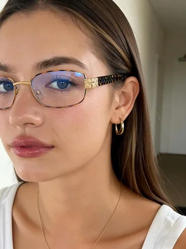 Miniatura 8 de Dollger Lentes rectangulares con bloqueo de luz azul para mujer y hombre, marco de metal cuadrado Y2K, pantalla de computadora