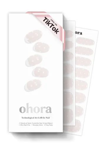 Miniatura 9 de ohora Tiras de uñas de gel semicuradas (N Snatched), azul, estampadas, funcionan con cualquier lámpara UV/LED, calidad de salón, larga duración, N