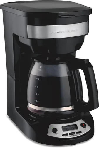 Miniatura 11 de Hamilton Beach Cafetera de goteo programable de 12 tazas con 3 opciones de preparación, jarra de vidrio, pausa y vierte automáticamente, acero