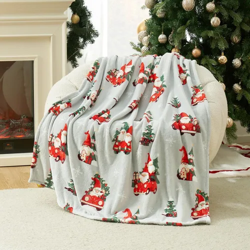 Miniatura 23 de Cozy Bliss Manta patriótica de gnomo, manta cálida para el 4 de julio, manta de felpa lechosa, ultra suave y acogedora para sofá, sofá y cama, azul