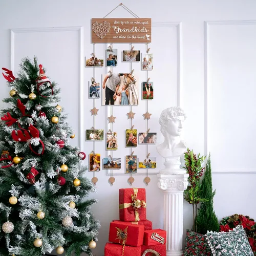 Miniatura 4 de CISYINO Día de la Madre, Día del Padre, Día del Abuelo, Navidad, regalos de cumpleaños para abuela abuelo de nietos, tablero de fotos para collage