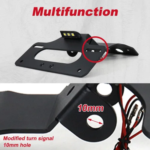 Miniatura 3 de Xitomer Eliminador de Guardabarros Apto para CRF300L 2021-2025 Organizador de Cola CRF300L RALLY CRF300RX CRF300RL Soporte para Placa de Matrícula