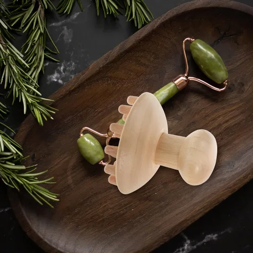 Miniatura 5 de EXCEART Peine de masaje de madera de 4.13 pulgadas portátil para cuero cabelludo y cuerpo masajeador con diseño único de acupuntura herramienta