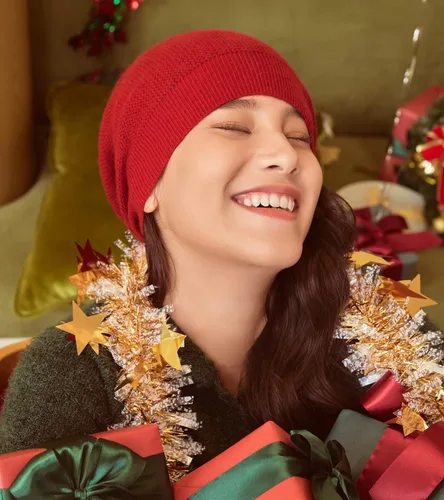 Miniatura 45 de WaySoft Gorro de cachemira 100% para mujer en una caja de regalo, gorro de gran tamaño para mujer