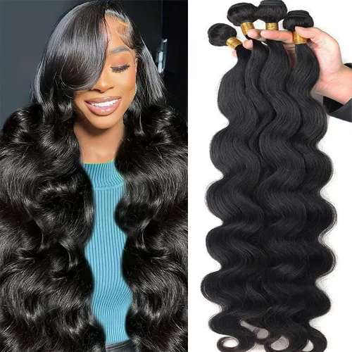 Miniatura 31 de 3 manojos de cabello humano 12A, ondulado, 100% sin procesar, cabello humano virgen brasileño de tejido rápido (14, 16, 18 pulgadas)