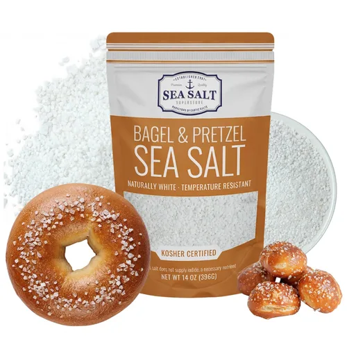 Miniatura 7 de Sal marina gruesa para pretzels, para pretzels suaves, sal resistente al calor para bagels y pretzels suaves, totalmente natural para hornear, bolsa