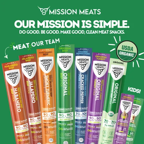 Miniatura 7 de Mission Meats Paquete Variado con Carne de Res Orgánica Certificada, Alimentada con Pasto, Pavo de Pastoreo Libre, y Cerdo con Pimienta Negra Molida