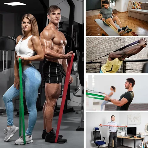 Miniatura 4 de Resistance Bands for Working Out, Workout Bands, Training Bands Set, Pull Up Exercise Bands for Home Workouts, Full Body Training, Physical Therapy