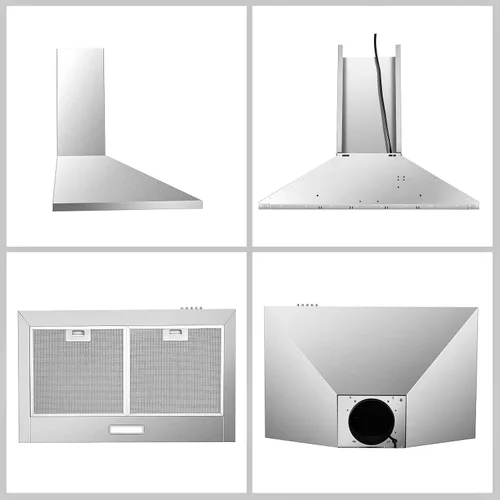 Miniatura 7 de SNDOAS Campana Extractora de 30 Pulgadas, Campana de Cocina de Montaje en Pared en Acero Inoxidable con Convertibilidad de Conducto/Sin Conducto