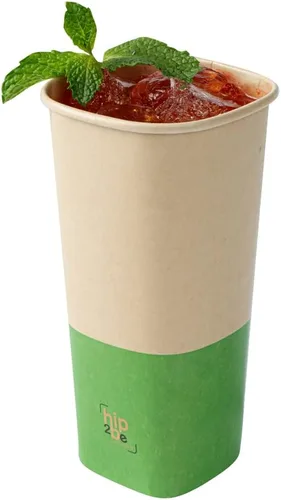 Miniatura 26 de Restaurantware Hip 2 Be Square - Tazas de café de papel de 12 onzas, 25 tazas de café reutilizables a prueba de fugas, tapas se venden por separado