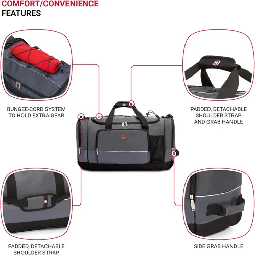 Miniatura 2 de Bolsa de lona SwissGear Apex para viajes y gimnasio con sistema de cordón elástico