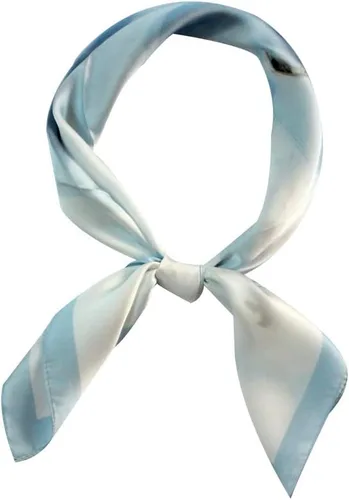 Miniatura 73 de Conjunto de bufanda de poliéster de gasa cuadrada de satén suave y grande para mujer, cuello de cabeza, multiuso, colores sólidos disponibles