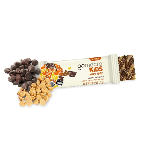 Miniatura 3 de GoMacro Kids MacroBar - Barras orgánicas veganas – Taza de mantequilla de maní (barras de 0.90 onzas, 7 unidades) (el embalaje puede variar)