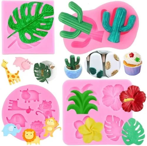 Miniatura 9 de Molde de rosas Molde de silicona para tartas de chocolate Sugarcraft Decorar Fondant Fimo Herramientas 4 Tamaño Rosa 2 Piezas 2 moldes de rosa