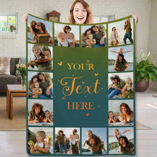 Miniatura 23 de Regalos de novia para San Valentín, collages de fotos personalizados en mantas, regalos de cumpleaños para mamá, novia, esposa, manta suave