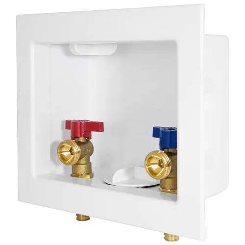 Miniatura 12 de EFIELD Caja de salida para lavadora con drenaje central, 1/2 pulgada CPVC x 3/4 pulgadas MHT (conexión CPVC de 1/2 pulgada), blanco, con pararrayos