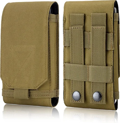Miniatura 14 de Funda táctica Molle para teléfono, bolsa universal para cinturón para iPhone 17 Pro Max/17 Pro/17/16 Pro Max/15 Pro Max/14 Pro Max/13/12, Samsung