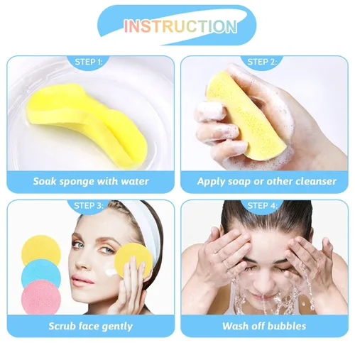 Miniatura 3 de 120 esponjas faciales comprimidas, esponja profesional para eliminación de maquillaje, esponja de limpieza facial redonda para spa, exfoliante
