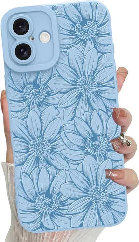Miniatura 80 de MZELQ Funda para iPhone 17 Pro 2025, diseño de girasoles de silicona, flores florales, protección de cámara, funda delgada y suave para teléfono