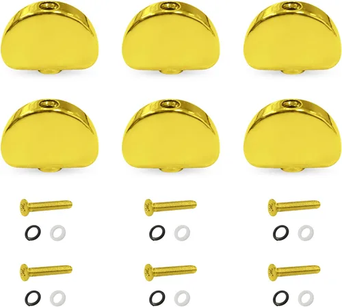 Miniatura 11 de MAXCHEER 6 piezas de metal grande forma cuadrada guitarra afinación clavija afinadores cabeza máquina reemplazos botones perilla mango punta (negro)