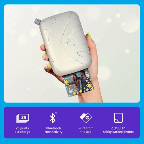 Miniatura 3 de HP Sprocket Select - Impresora fotográfica instantánea portátil para dispositivos Android e iOS (Eclipse) Paquete de papel Zink