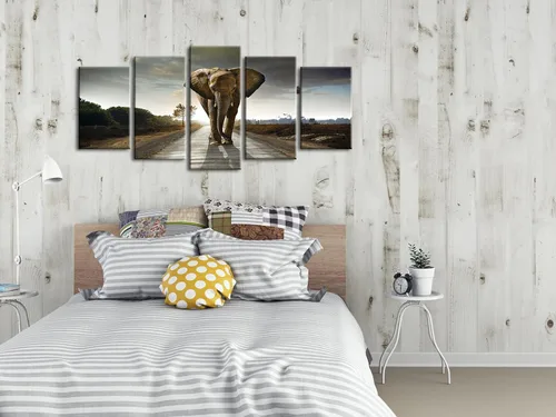Miniatura 4 de Wieco Art Impresiones en lienzo de elefante para pared, imágenes de animales a fotos, decoración para sala de estar, dormitorio, decoración
