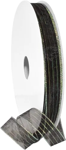 Miniatura 25 de Morex Ribbon Harmony Metallic, envoltura de regalos, decoración de boda, lazos, brillo brillante, 5/8" x 50 yardas, aguamarina