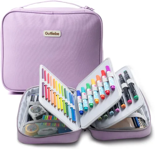 Miniatura 10 de Estuche organizador grande para lápices, tamaño XXL, capacidad extra grande, multifuncional, impermeable, portátil, para artistas, oficina, funda