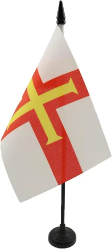 Miniatura 192 de United Kingdon Coat of arms Table Flag 5'' x 8'' - UK - British - England Desk Flag 21 x 14 cm - Black plastic stick and base - AZ FLAG Escudo