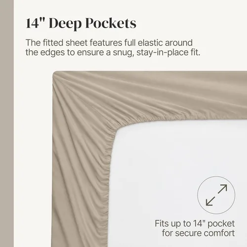 Miniatura 6 de Modern Threads Sábanas lisas de microfibra suave, sábanas de microfibra de lujo, incluye sábana encimera, sábana bajera con bolsillos profundos y 05