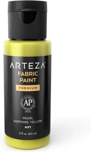 Miniatura 20 de ARTEZA Pintura para tela, juego de 60, pintura 3D permanente, pintura permanente para decorar camisetas, cerámica, textiles y vidrio metálico