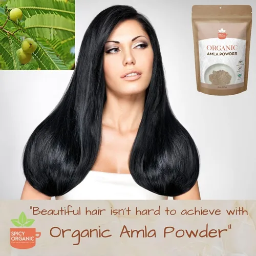 Miniatura 5 de Spicy Organic Amla Powder - 16 onzas (16.01 oz) Amalaki, USDA orgánico, sin OMG, 100% crudo y natural, probado en laboratorio para pureza, polvo