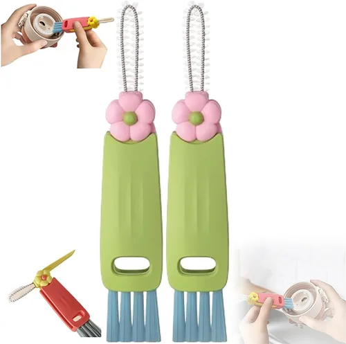 Miniatura 12 de Cepillo de limpieza de tapa de taza 3 en 1, cepillo de limpieza multifuncional multifuncional para tapas de tazas, cepillo de limpieza de hendiduras
