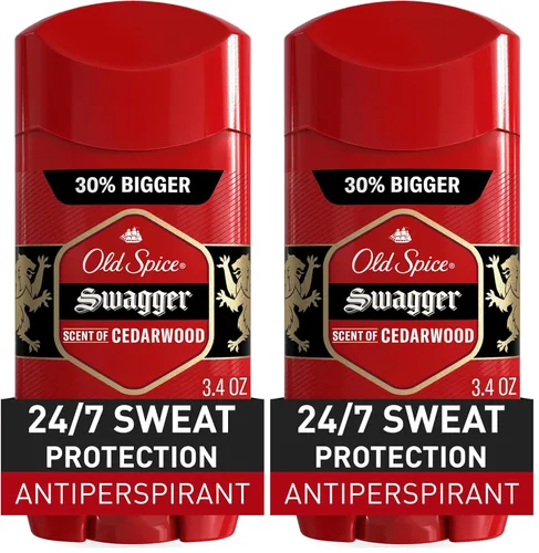 Miniatura 17 de Old Spice Desodorante sin aluminio para hombres, colección Red Zone, Swagger Invisible Solid, aroma a lima y madera de cedro, 3.8 onzas
