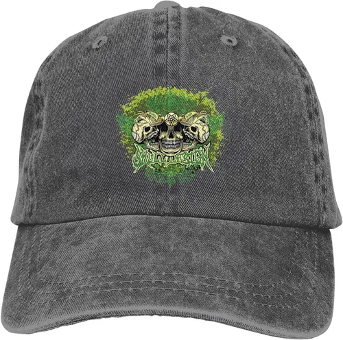 Miniatura 9 de Cowboy Hat Trendy Hats for Man and Women Djustable Four Season Outdoor Baseball Cap of Hell Skull with Angel Deep Heather