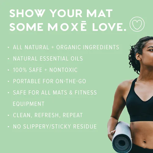 Miniatura 5 de MOXE Limpiador de esterillas de yoga, certificado Green America, aceites esenciales de romero y limón, seguro para todas las alfombrillas y equipos