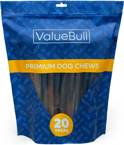 Miniatura 9 de ValueBull Palitos de colágeno para perros, masticables jumbo de 12 pulgadas, golosinas naturales de larga duración para perros, 10 unidades, soporta