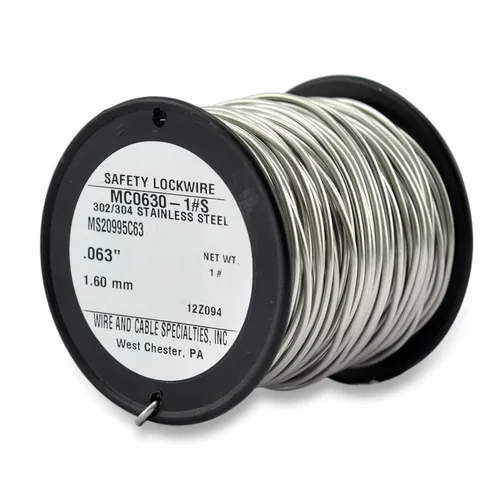 Miniatura 18 de Alambre de bloqueo, T302/304 de acero inoxidable, NASM20995, MS20995C, ASTM A580 Cond A, AMS5697, 0.020 pulg (0.51 mm), 1 lb (0.45 kg) Lata