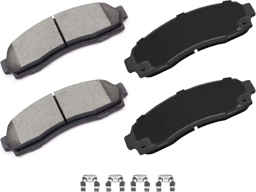 Miniatura 26 de Cciyu D627 Kit de 4 piezas de pastillas de freno cerámicas traseras 1994-2004 para Ford Mustang