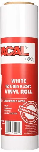 Miniatura 2 de Rollo de 12,125 pulgadas x 25 pies de vinilo adhesivo Oracal 651 blanco para manualidades - Con un núcleo de 2,5 pulgadas - Vinilo adhesivo