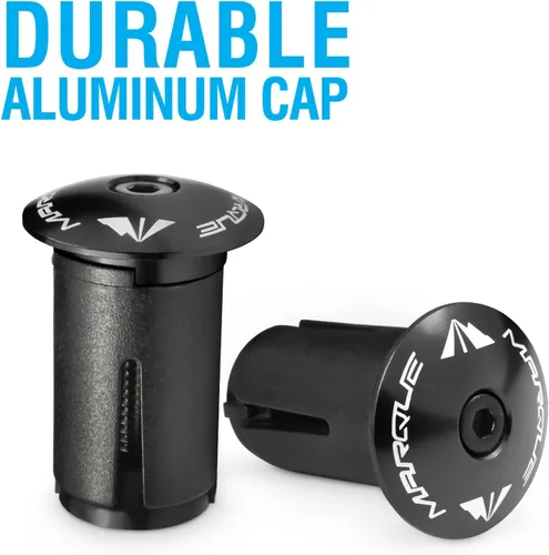Miniatura 4 de MARQUE Alloy ENZ - Tapones para manillar de bicicleta de carretera, extremos de barra de mango de aluminio, tapones para barras de caída, tapas