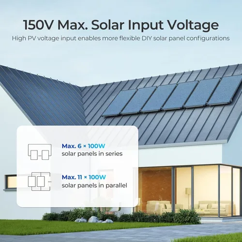 Miniatura 4 de Renogy 60A MPPT Controlador de Carga Solar 12V/24V/36V/48V Auto, Entrada Solar Máxima de 150V, Compatible con Baterías de Litio AGM Gel, para Hogar
