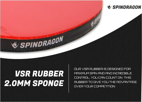Miniatura 2 de Apex - Paletas de ping pong de carbono Palas de tenis de mesa profesionales con fibra de carbono, goma de primera calidad y funda protectora