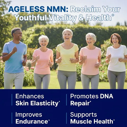 Miniatura 6 de Suplemento NMN de 500 mg, mononucleótido de nicotinamida 99% puro, aumenta los niveles de NAD+, apoya la energía, masa corporal magra