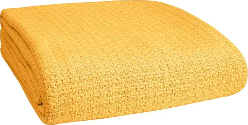 Miniatura 13 de Belizzi Home - Manta para cama 100% algodón, transpirable, tamaño individual, cobija térmica de algodón, perfecta para cubrir cualquier cama en Rosa