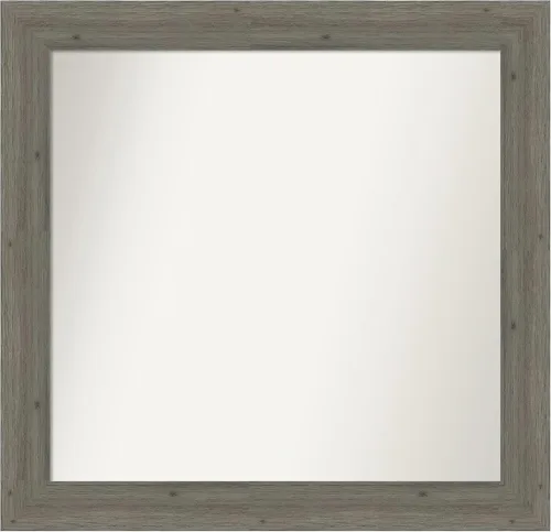 Miniatura 409 de Amanti Art Espejo de pared personalizado no biselado (24.5 x 24.5 pulgadas), marco gris marrón alta, varios tamaños personalizados, espejo de baño