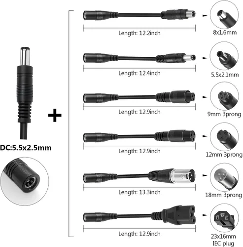 Miniatura 2 de LeMotech Cargador eléctrico de scooter de 54.6 V 2A con certificación UL, repuesto para Hiboy, Gotrax, GXL, Jetson, Razor, adaptador de corriente