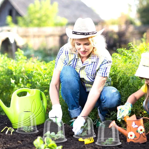Miniatura 6 de Zopeal 20 cúpulas pequeñas de humedad para plantas de jardín, 7.68 pulgadas de diámetro x 6.7 pulgadas de alto, cubiertas protectoras de heladas